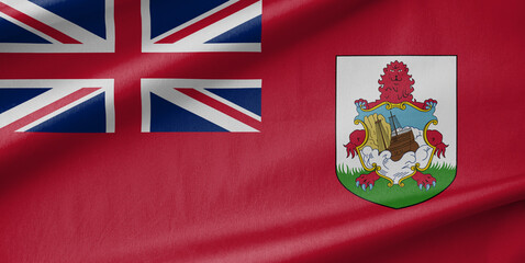 Bermuda National Flag Waving in the Wind