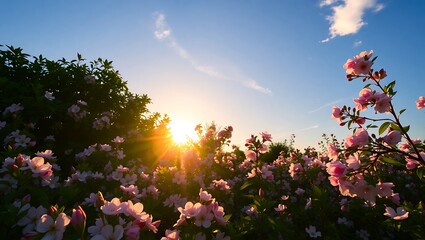 lavender field in the morning