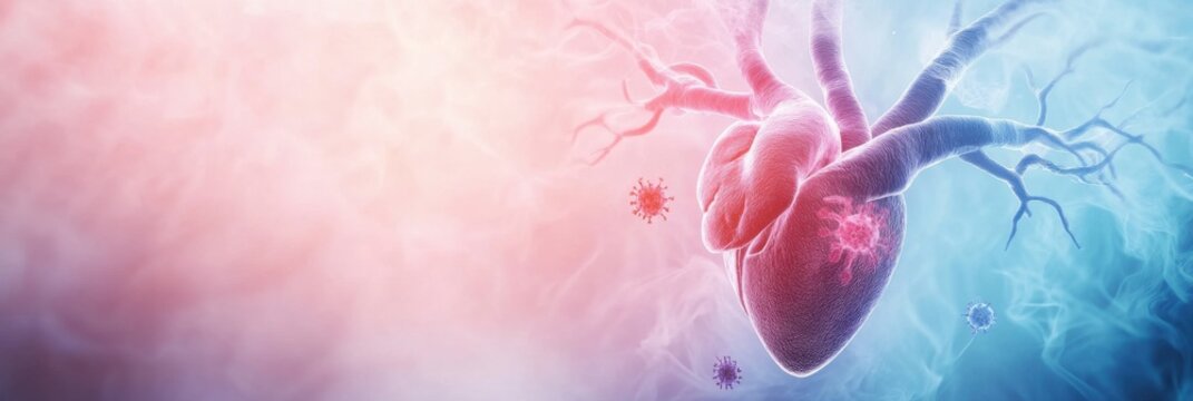 Bacterial infection affecting heart valves illustrated in a minimalist style for endocarditis understanding