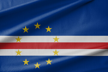 Cape Verde National Flag Waving in the Wind