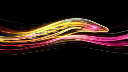 An abstract digital image showing a stylized snake shape form