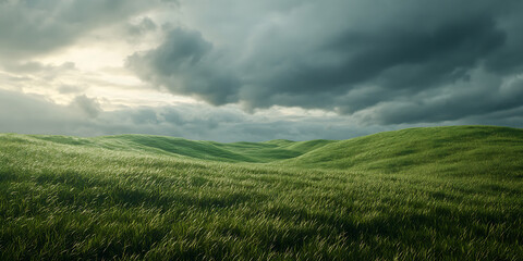 Obraz premium Rolling Fog Covering a Dense Evergreen Forest with Soft Morning Light for a Mysterious and Dreamy Scene