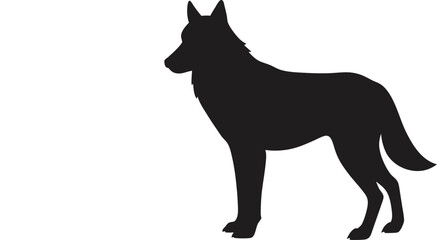 wolf vector silhouette design