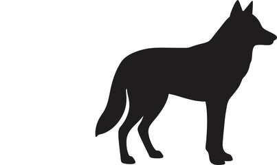 Obraz premium wolf vector silhouette design