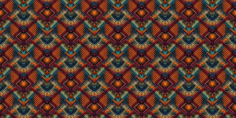 Seamless Ethnic Ornament. Native Wicker