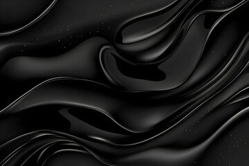 Obraz premium Abstract black liquid flowing design