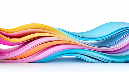 Obraz premium Abstract colorful wavy shapes