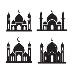 Elegant High Quality Mosque Vector Illustration for All-Purpose Use