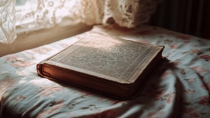 Nostalgic Retro Book on Soft Pastel Background