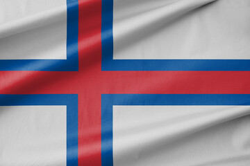 Obraz premium Faroe Islands National Flag Waving in the Wind