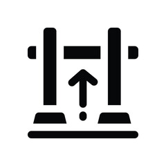 pull up glyph icon. Strong and solid vector icon for websites, mobile interfaces, presentations, and visual branding. High quality and easy to edit.