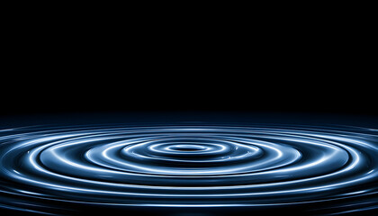 Fototapeta premium Abstract ripples on dark surface