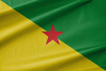 French Guiana National Flag Waving in the Wind