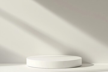 Minimalistic White Modern Podium Stage Platform for Product Display and Presentations