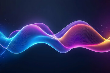 Fototapeta premium Abstract vibrant waves of light