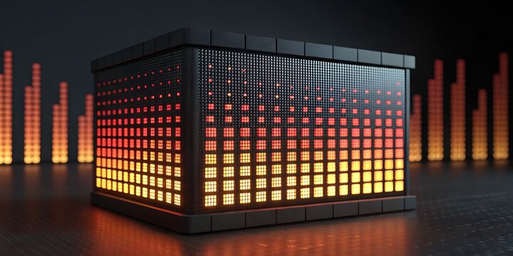 abstract background of colorful equalizer