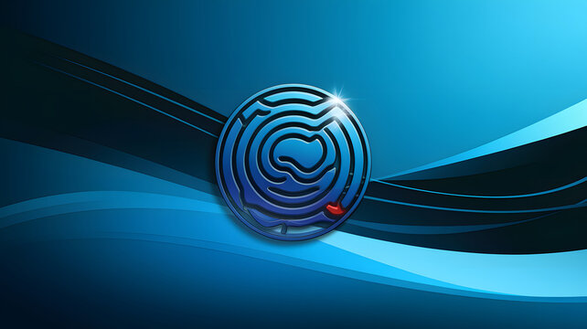 A corporate business logo on a sleek and modern background.