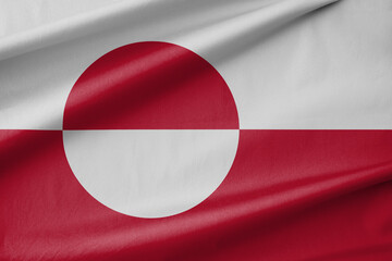 Greenland National Flag Waving in the Wind © Rafayel