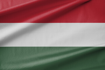 Hungary National Flag Waving in the Wind