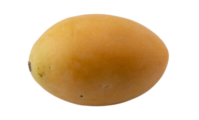 ripe yellow mango isolated on white background
