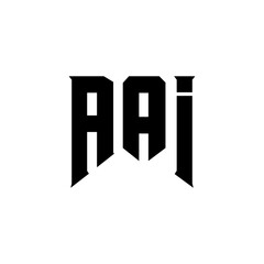 AAI letter logo design for technology company. AAI logo design black and white color combination. AAI logo, AAI vector, AAI design, AAI icon, AAI alphabet. AAI typography logo design.