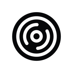 weight plate glyph icon. Strong and solid vector icon for websites, mobile interfaces, presentations, and visual branding. High quality and easy to edit.