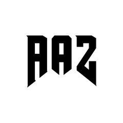 AAZ letter logo design for technology company. AAZ logo design black and white color combination. AAZ logo, AAZ vector, AAZ design, AAZ icon, AAZ alphabet. AAZ typography logo design.