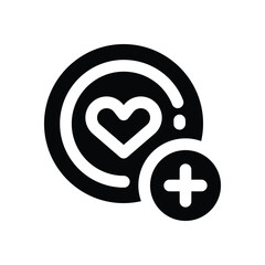 health care glyph icon. Strong and solid vector icon for websites, mobile interfaces, presentations, and visual branding. High quality and easy to edit.