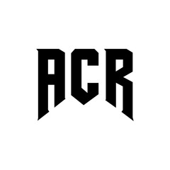 ACR letter logo design for technology company. ACR logo design black and white color combination. ACR logo, ACR vector, ACR design, ACR icon, ACR alphabet. ACR typography logo design.