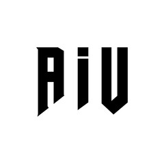 AIU letter logo design for technology company. AIU logo design black and white color combination. AIU logo, AIU vector, AIU design, AIU icon, AIU alphabet. AIU typography logo design.