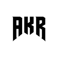 AKR letter logo design for technology company. AKR logo design black and white color combination. AKR logo, AKR vector, AKR design, AKR icon, AKR alphabet. AKR typography logo design.