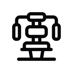 chest press line icon. Clean and minimalist vector icon for websites, mobile apps, presentations, and logos. Fully scalable and customizable for any project.