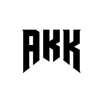 AKK letter logo design for technology company. AKK logo design black and white color combination. AKK logo, AKK vector, AKK design, AKK icon, AKK alphabet. AKK typography logo design.