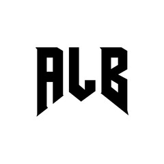 ALB letter logo design for technology company. ALB logo design black and white color combination. ALB logo, ALB vector, ALB design, ALB icon, ALB alphabet. ALB typography logo design.