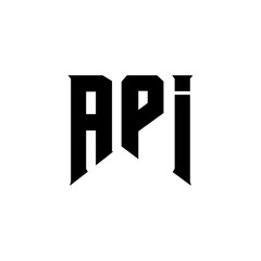API letter logo design for technology company. API logo design black and white color combination. API logo, API vector, API design, API icon, API alphabet. API typography logo design.