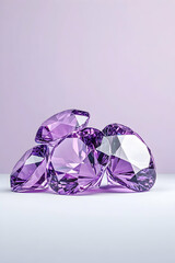 Cluster of lustrous purple gems