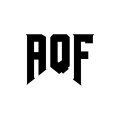 AQF letter logo design for technology company. AQF logo design black and white color combination. AQF logo, AQF vector, AQF design, AQF icon, AQF alphabet. AQF typography logo design.