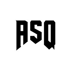 ASQ letter logo design for technology company. ASQ logo design black and white color combination. ASQ logo, ASQ vector, ASQ design, ASQ icon, ASQ alphabet. ASQ typography logo design.