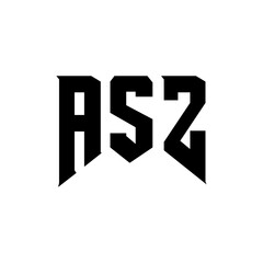 ASZ letter logo design for technology company. ASZ logo design black and white color combination. ASZ logo, ASZ vector, ASZ design, ASZ icon, ASZ alphabet. ASZ typography logo design.