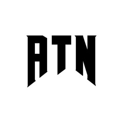 ATN letter logo design for technology company. ATN logo design black and white color combination. ATN logo, ATN vector, ATN design, ATN icon, ATN alphabet. ATN typography logo design.