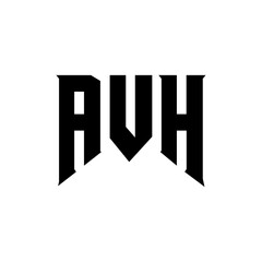AVH letter logo design for technology company. AVH logo design black and white color combination. AVH logo, AVH vector, AVH design, AVH icon, AVH alphabet. AVH typography logo design.