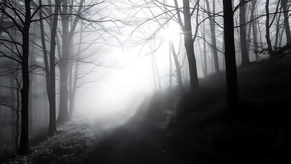 Fototapeta premium fog in the forest