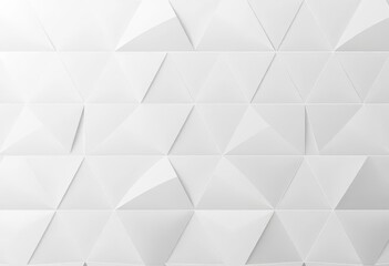 Elegant white silver triangular geometric seamless pattern, minimalist halftone, monochrome, elegant, backdrop