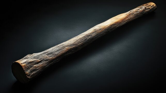 Isolated Wooden Stake on Dark Canvas: Perfect for Halloween Themes or Vampire Lore