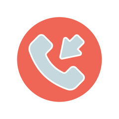 Icon a receive call, isolated against a clean background.