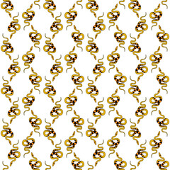 Colorful stylized snake pattern creating a unique textile design for art and fashion