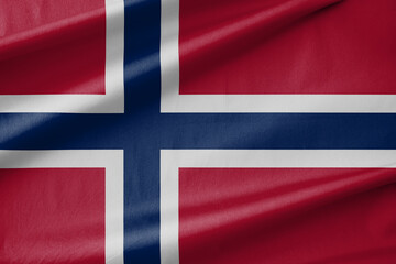 Naklejka premium Norway National Flag Waving in the Wind