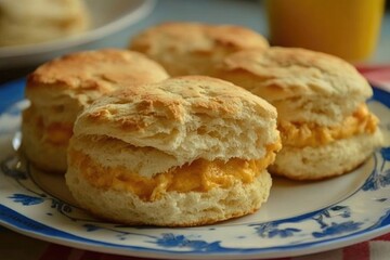 Mouthwatering Chicken Biscuit Delight: Flaky Buttermilk Treat for Breakfast or Brunch