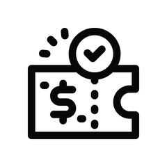 coupon line icon. Clean and minimalist vector icon for websites, mobile apps, presentations, and logos. Fully scalable and customizable for any project.