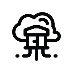 cloud banking line icon. Clean and minimalist vector icon for websites, mobile apps, presentations, and logos. Fully scalable and customizable for any project.